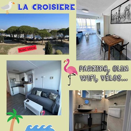 Studio Vue Port, Parking Prive, Terrasse, Clim Le Grau-du-Roi Kültér fotó